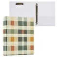 thumbnail image 1 of ALAZA Checkered Pattern-6 Hardcover 3 Ring Binder 1.5" Round Rings Interior Pockets Binders Organizer 1 Pack, 1 of 9