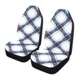 thumbnail image 1 of ALAZA Checkered Plaid Pattern Car Seat Covers 2 PCs Universal Auto Front Seats Interior Protector, 1 of 7
