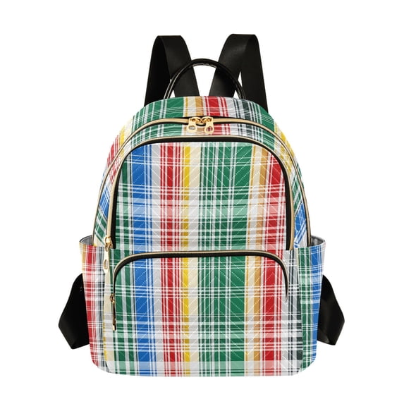 ALAZA Checkered Plaid Pattern Womens Travel Laptop Backpack Large Daypack Ladies Shoulder Bags S
