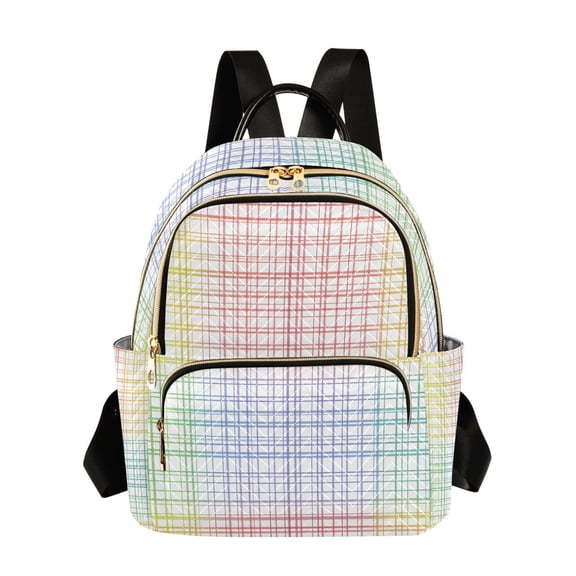 ALAZA Checkered Plaid Womens Travel Laptop Backpack Large Daypack Ladies Shoulder Bags M