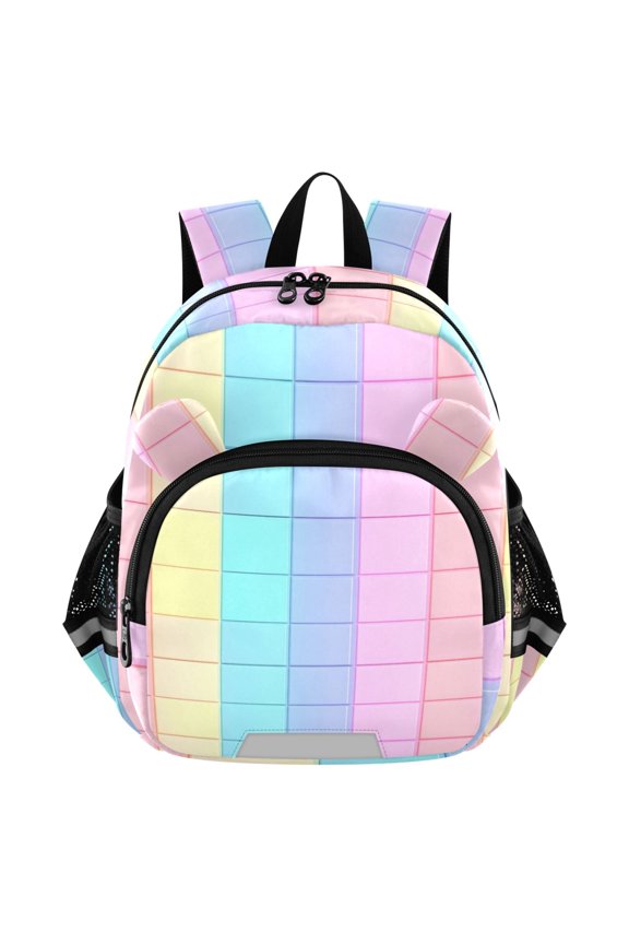 Checkered Plaid-a6 Mini Backpack School Bookbag Age 3-7 Medium