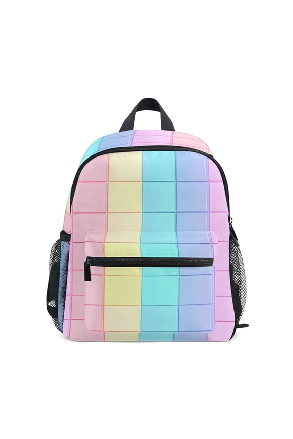 Checkered Plaid-a6 School Backpack Small Bookbag Mini Bags