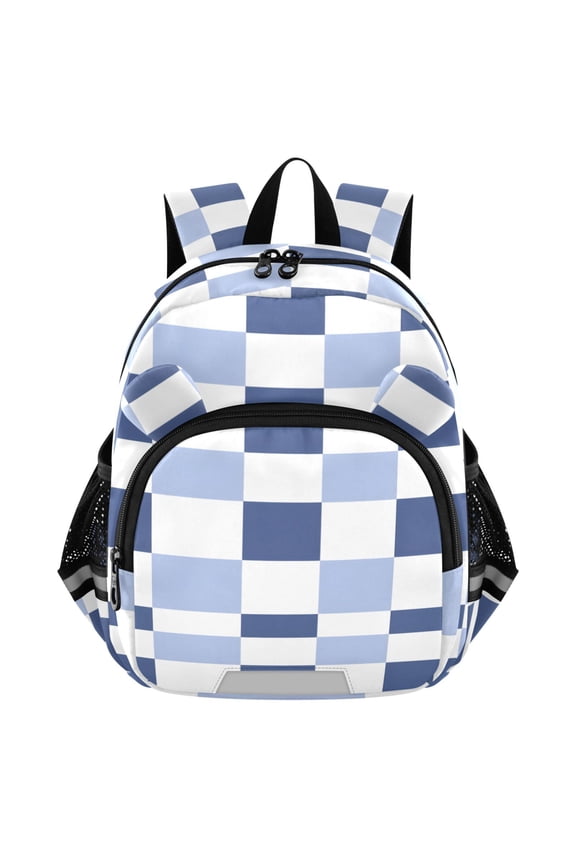 Checkered Plaid-r1 Mini Backpack School Bookbag Age 3-7 Small