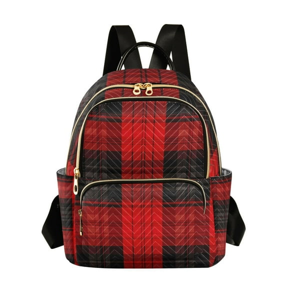 ALAZA Checkered Print Womens Travel Laptop Backpack Large Daypack Ladies Shoulder Bags S