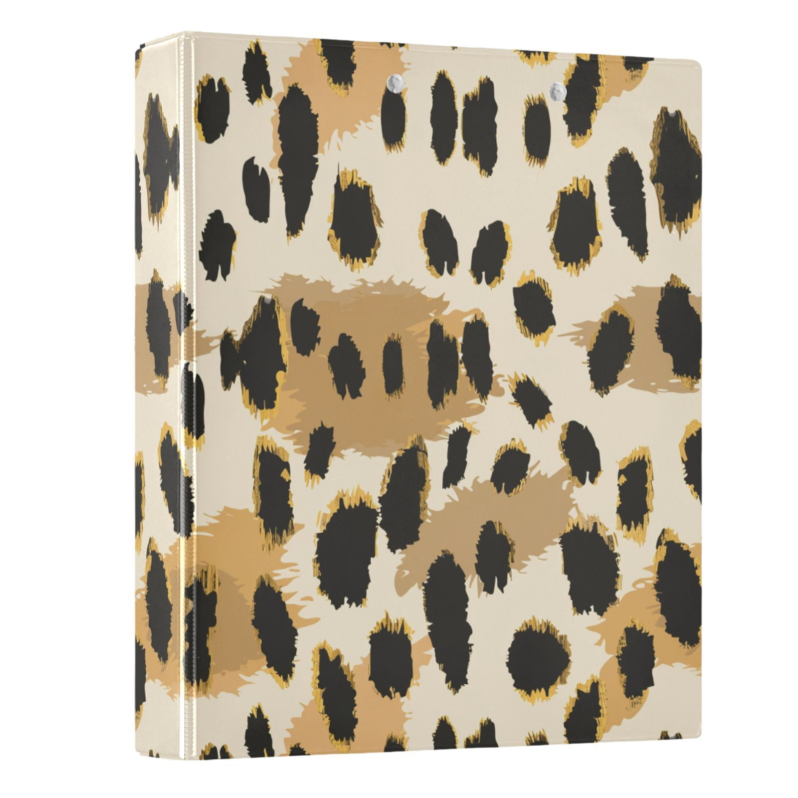 ALAZA Cheetahleopard Print 3 Ring Binder 1.5 Inch Three Ring Office Binders w/ clipboard & 3 pockets, Hold 200 Sheets, 1 pc