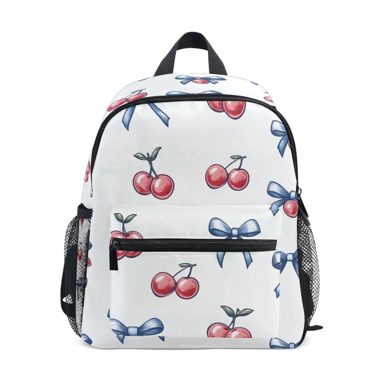 cherry mini backpack ALAZA Cherry Bow School Backpack Small Bookbag Mini Bags