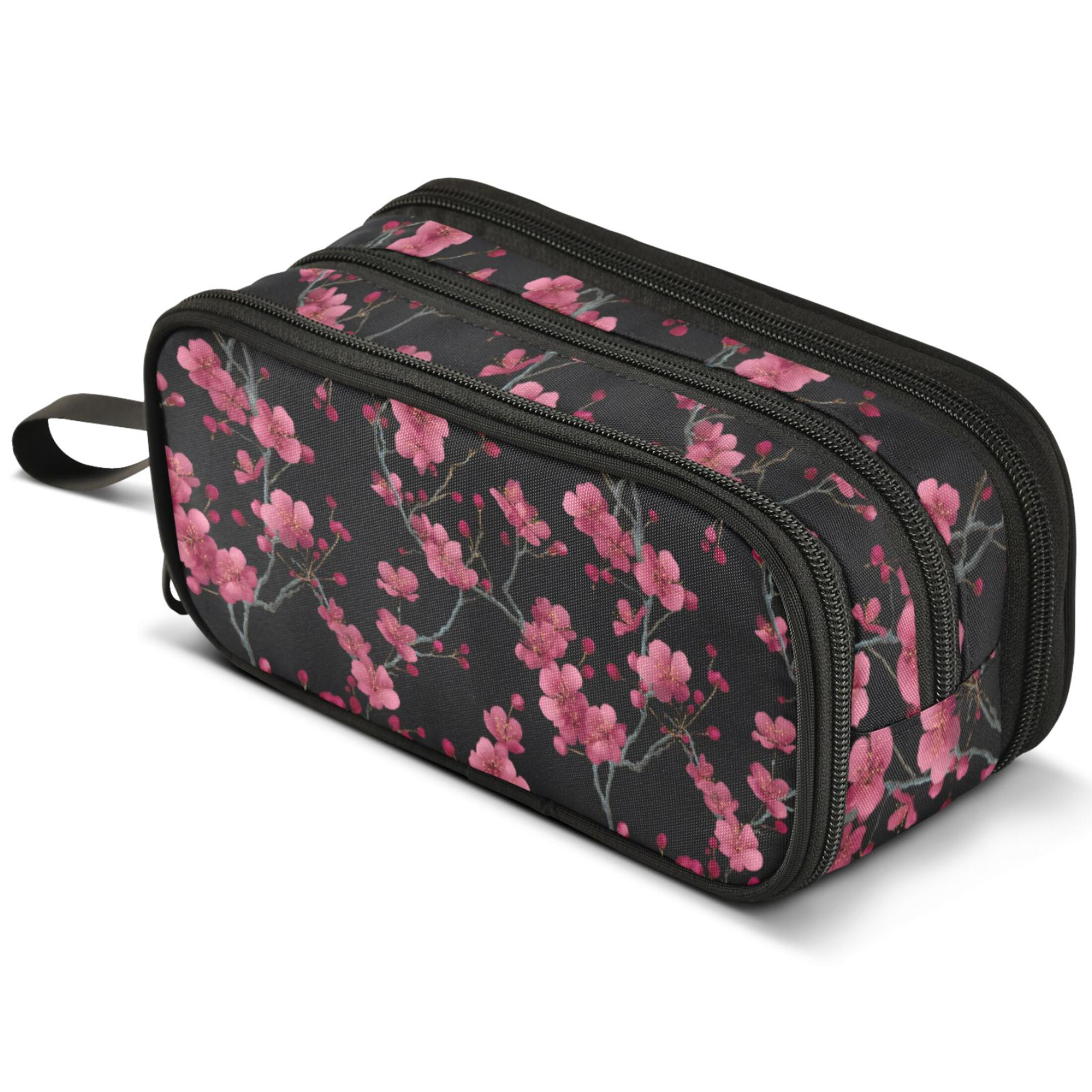 ALAZA Cherry Flower Blossom Pencil Case Bag Large 3 Compartment Pen ...