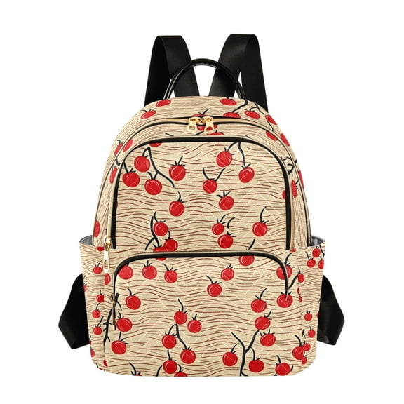 ALAZA Cherry Wave Pattern Womens Travel Laptop Backpack Large Daypack Ladies Shoulder Bags S