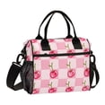 thumbnail image 1 of ALAZA Cherry in Checkered Pattern Insulated Lunch Bag Reusable Tote Box Adjustable Shoulder Strap for Work Picnic, 1 of 6