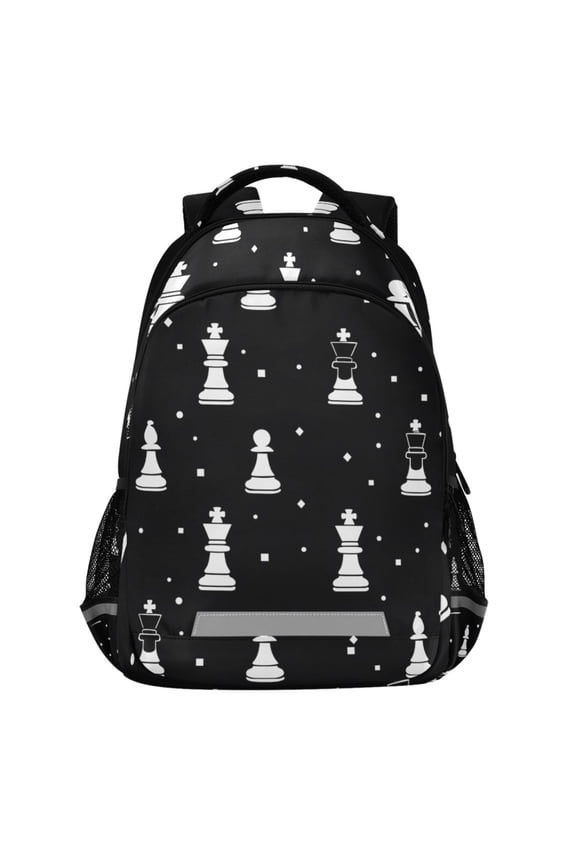 Chess Pattern Backpack Elementary School Bags Student Bookbag Travel Rucksack