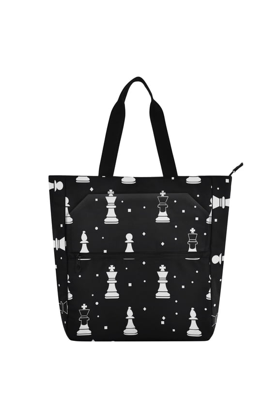 Chess Pattern School Book Bag Kids Tote Bags Handbag
