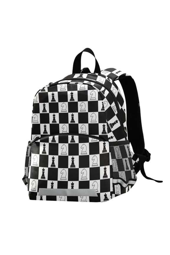 Chess on Checkered School Backpack Elementary Student Bookbag