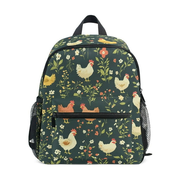 ALAZA Chicken Flower School Backpack Small Bookbag Mini Bags
