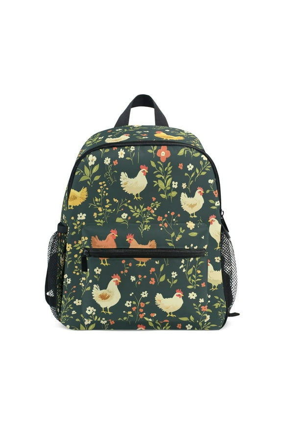 Chicken Flower School Backpack Small Bookbag Mini Bags