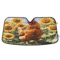 thumbnail image 1 of ALAZA Chicken Sunflower Windshield Sun Shade Car Foldable Sun Visor Block UV Rays Protector 55"x27.6", 1 of 8
