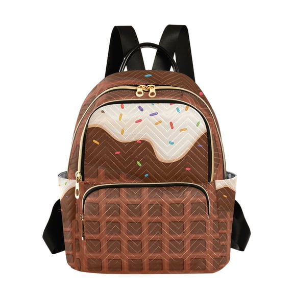 ALAZA Chocolate Ice Cream Womens Travel Laptop Backpack Large Daypack Ladies Shoulder Bags S