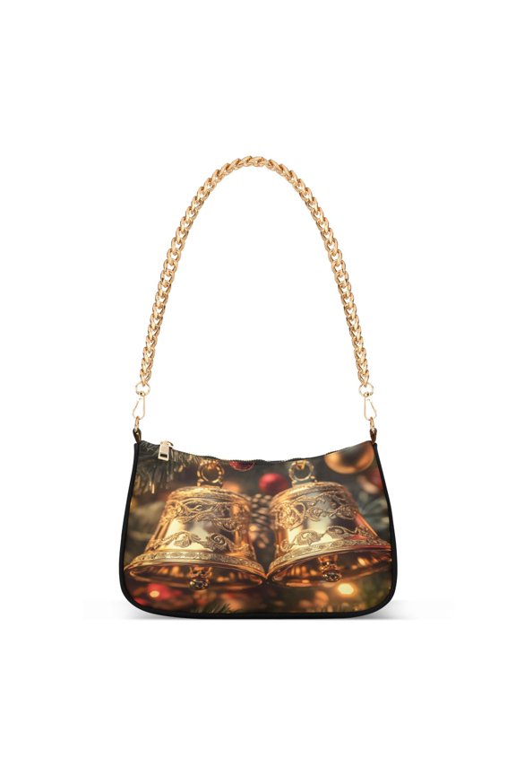 Christmas Bell Women's Chain Shoulder Bag Hobo Handbag Tote Crossbody Purse