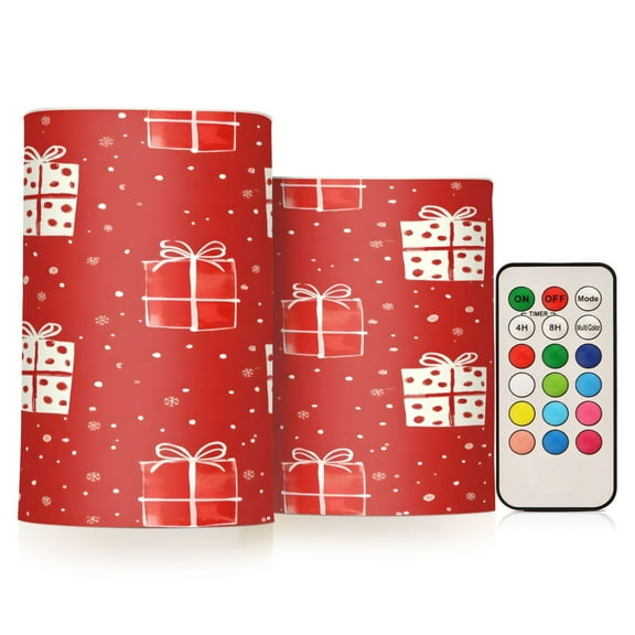 ALAZA Christmas Gift 2 PCs LED Flickering Flameless Candles with Remote Timer Battery Operated Candle
