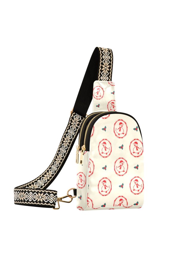 Christmas Gooses-1 Sling Bag for Women Men Waterproof Crossbody Chest Bags