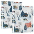thumbnail image 1 of ALAZA Christmas Snow Scene Hardcover 3 Ring Binder 1.5" Round Rings Interior Pockets Binders Organizer 2 Pack, 1 of 9