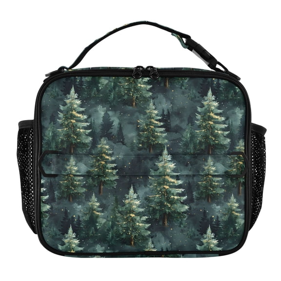 ALAZA Christmas Trees Plant Lunch Box Insulated Lunch Bag Cooler Tote with Shoulder Strap