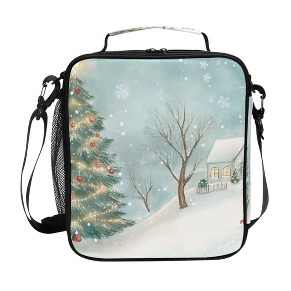 ALAZA Christmas Trees View Lunch Box Insulated Lunch Bag Reusable Thermal Cooler Tote School Picnic
