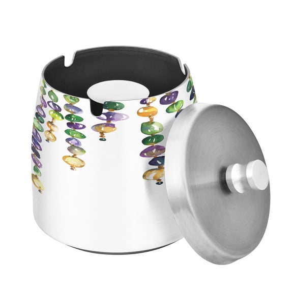 ALAZA Cigar Ashtray with Lid Watercolor Stone Ash Tray for Cigarettes Smokeless Ashtrays