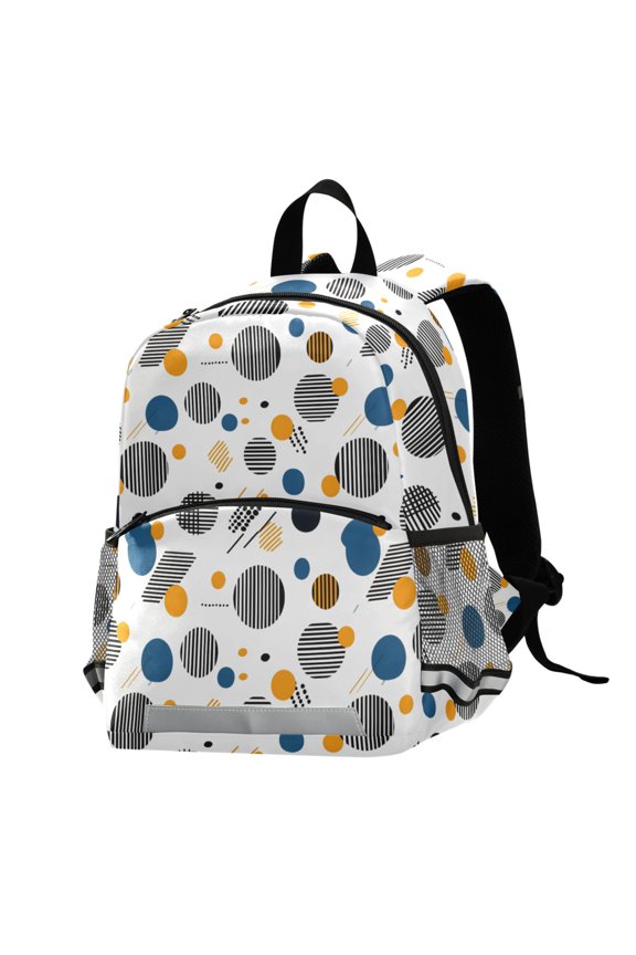 Circle Dots Geometric School Backpack Elementary Student Bookbag