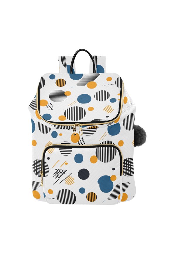 Circle Dots Geometric Travel Backpack Laptop Bag Large Capacity Daypack