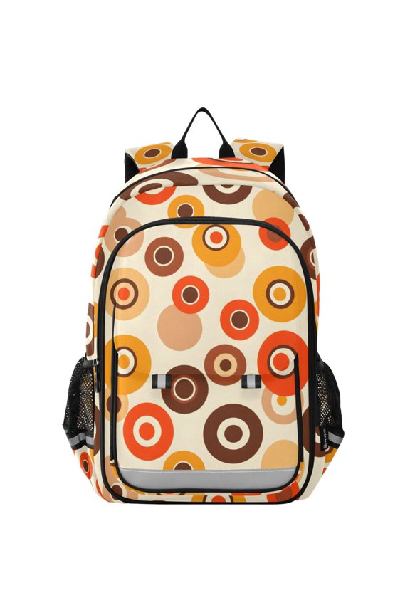 Circle Pattern Laptop Backpack Purse Travel Bag Casual School Bookbag Rucksack for Women Men