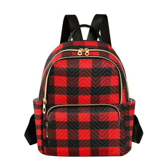 ALAZA Classic Checkered Grid Womens Travel Laptop Backpack Large Daypack Ladies Shoulder Bags M