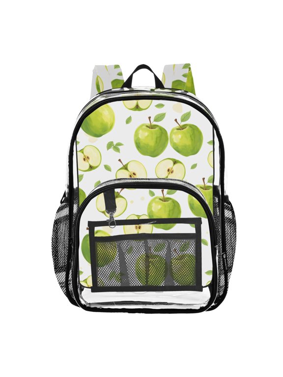 Clear Backpack Apples PVC Transparent BookBag