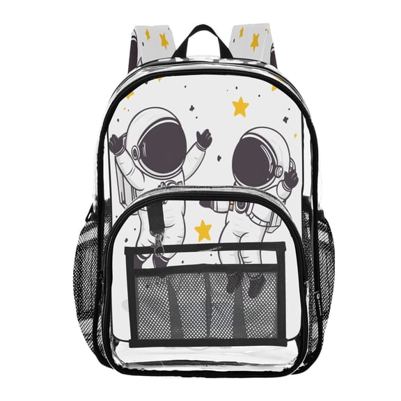 ALAZA Clear Backpack Astronauts PVC Transparent BookBag