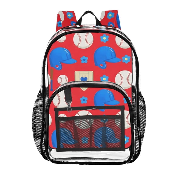 ALAZA Clear Backpack Baseball PVC Transparent BookBag
