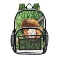 thumbnail image 1 of ALAZA Clear Backpack Baseball on Grass PVC Transparent BookBag, 1 of 7