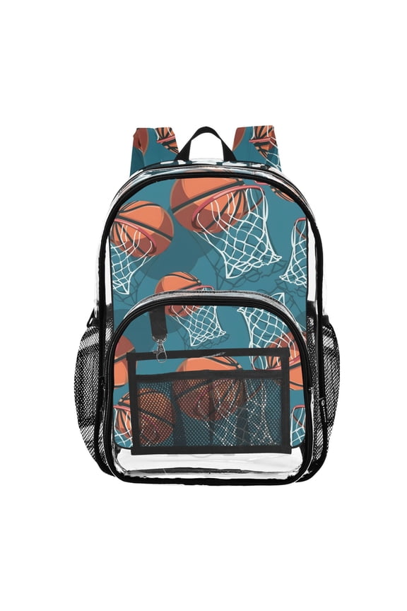 Clear Backpack Basketball-a1 PVC Transparent BookBag