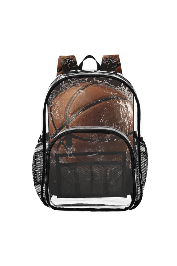 Clear Backpack Basketball in Water PVC Transparent BookBag