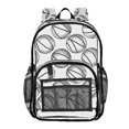 thumbnail image 1 of ALAZA Clear Backpack Basketballs-z1 PVC Transparent BookBag, 1 of 7