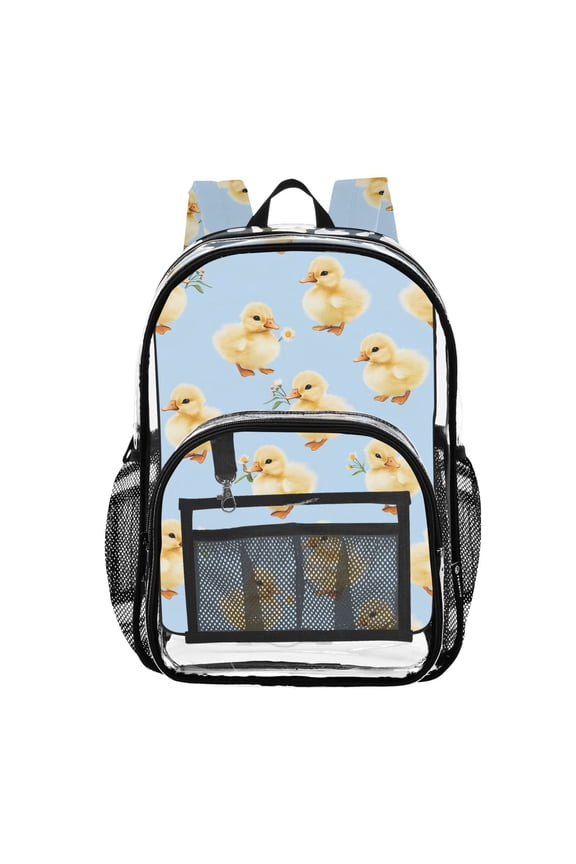 Clear Backpack Cartoon Duck Daisy PVC Transparent BookBag