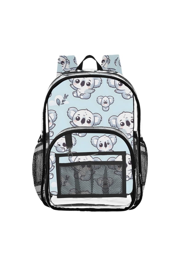 Clear Backpack Cartoon Koala Cute PVC Transparent BookBag