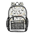 thumbnail image 1 of ALAZA Clear Backpack Cat Pattern PVC Transparent BookBag, 1 of 7