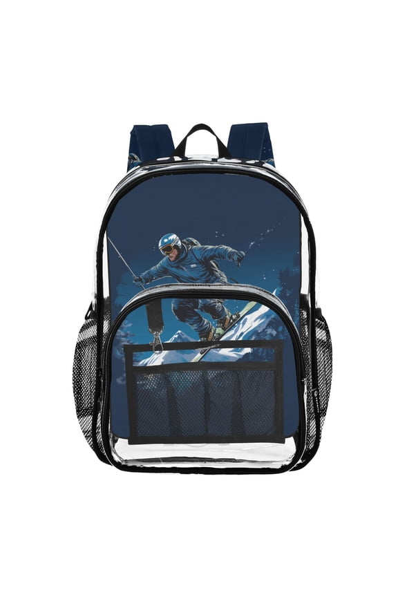 Clear Backpack Characters Skater PVC Transparent BookBag