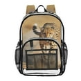 thumbnail image 1 of ALAZA Clear Backpack Cheetah Leopard Running PVC Transparent BookBag, 1 of 7