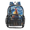 thumbnail image 1 of ALAZA Clear Backpack Chicken Oil Paint PVC Transparent BookBag, 1 of 7