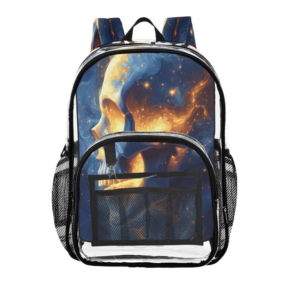 ALAZA Clear Backpack Cool Skull PVC Transparent BookBag