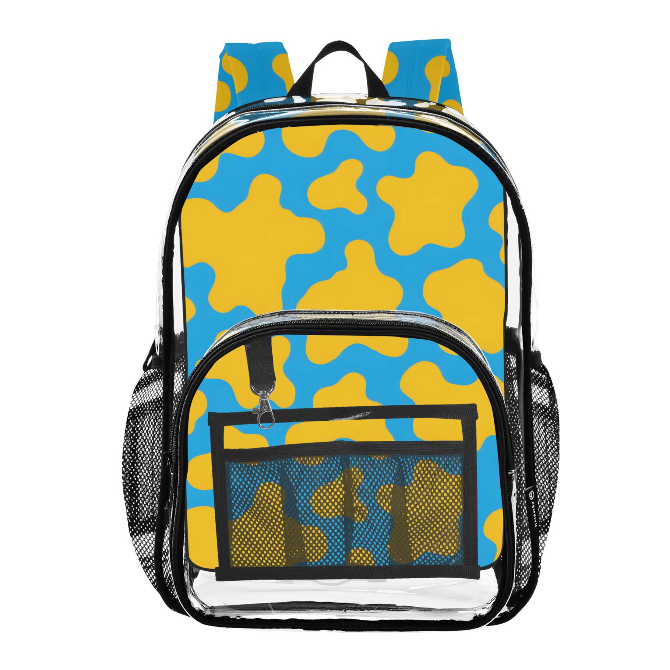 ALAZA Clear Backpack Cow Print PVC Transparent BookBag