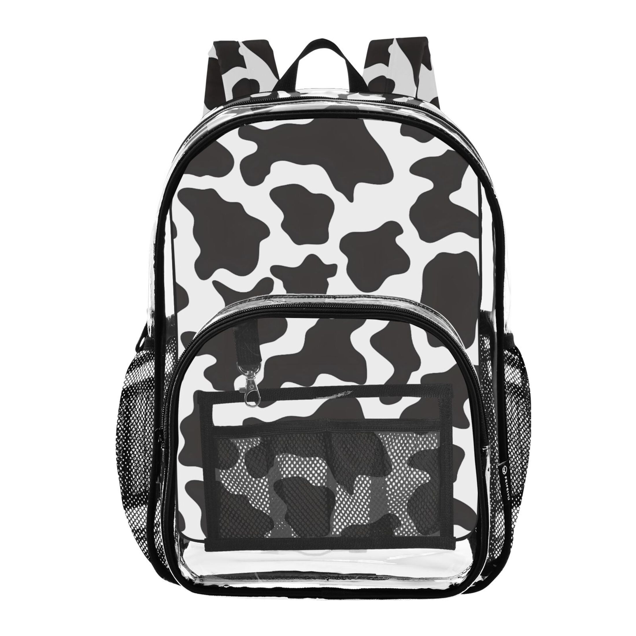 ALAZA Clear Backpack Cow Print PVC Transparent BookBag