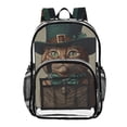 thumbnail image 1 of ALAZA Clear Backpack Cute Cat PVC Transparent BookBag, 1 of 7