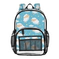 thumbnail image 1 of ALAZA Clear Backpack Cute Sheeps PVC Transparent BookBag, 1 of 7