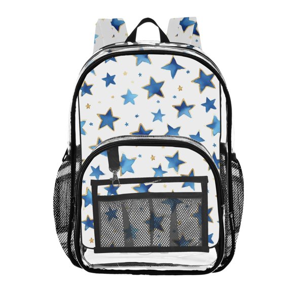 ALAZA Clear Backpack Cute Stars PVC Transparent BookBag